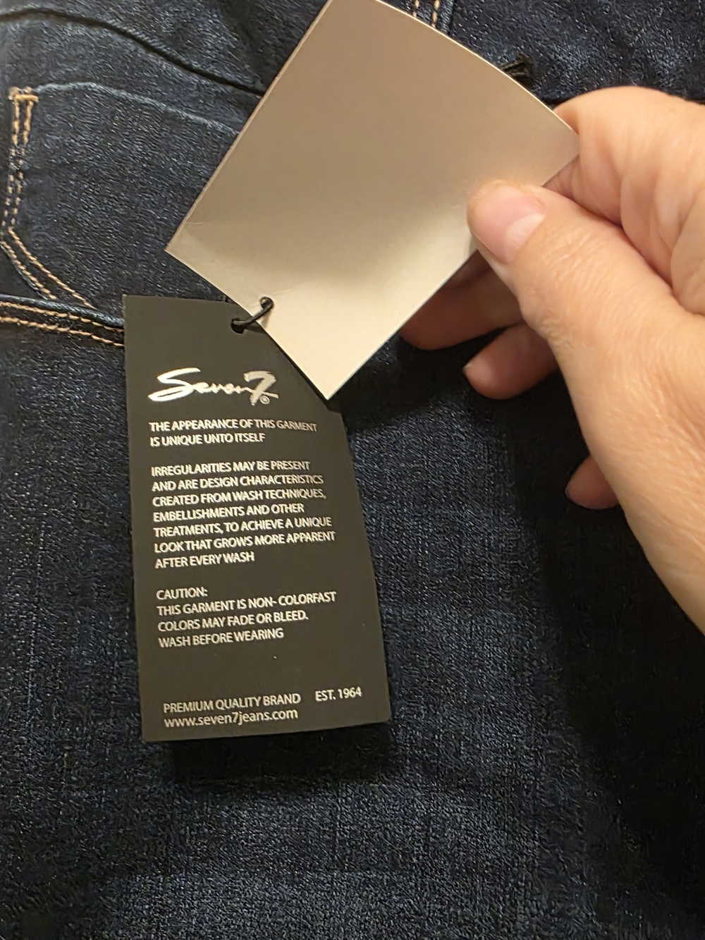 Seven7 Dark Blue Tummyless Skinny Jeans, Sz 14, NWT - Picture 4 of 6